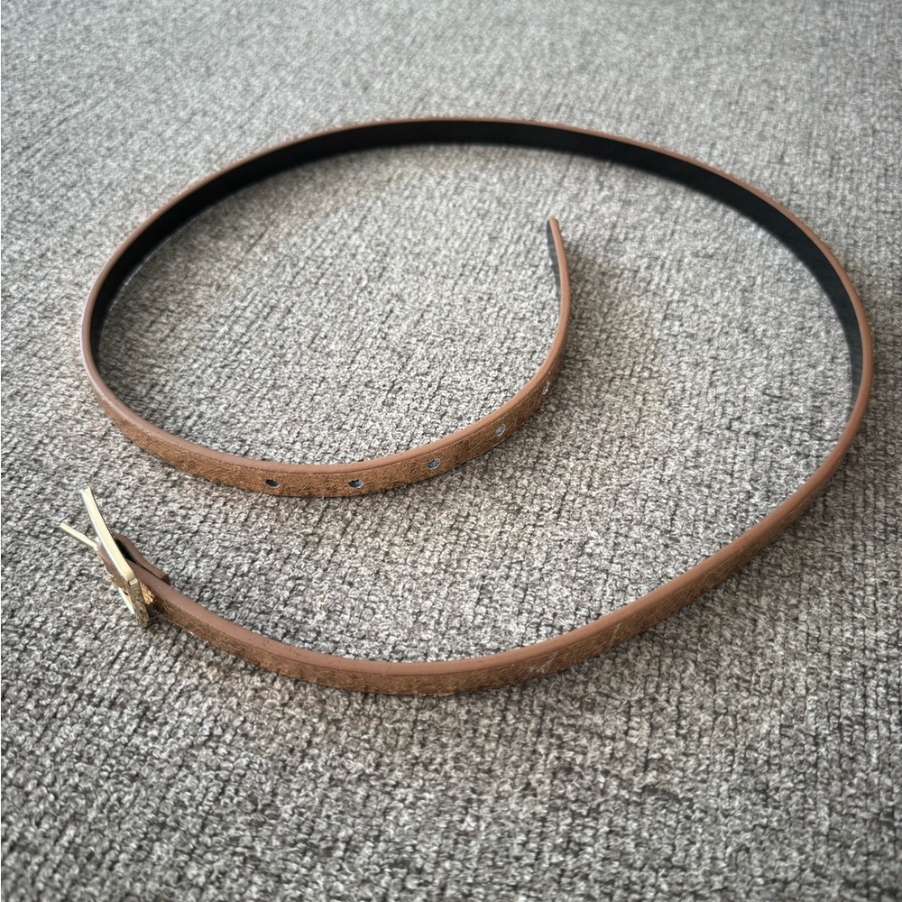 American Eagle Shiny Gold Belt with Gold Buckle